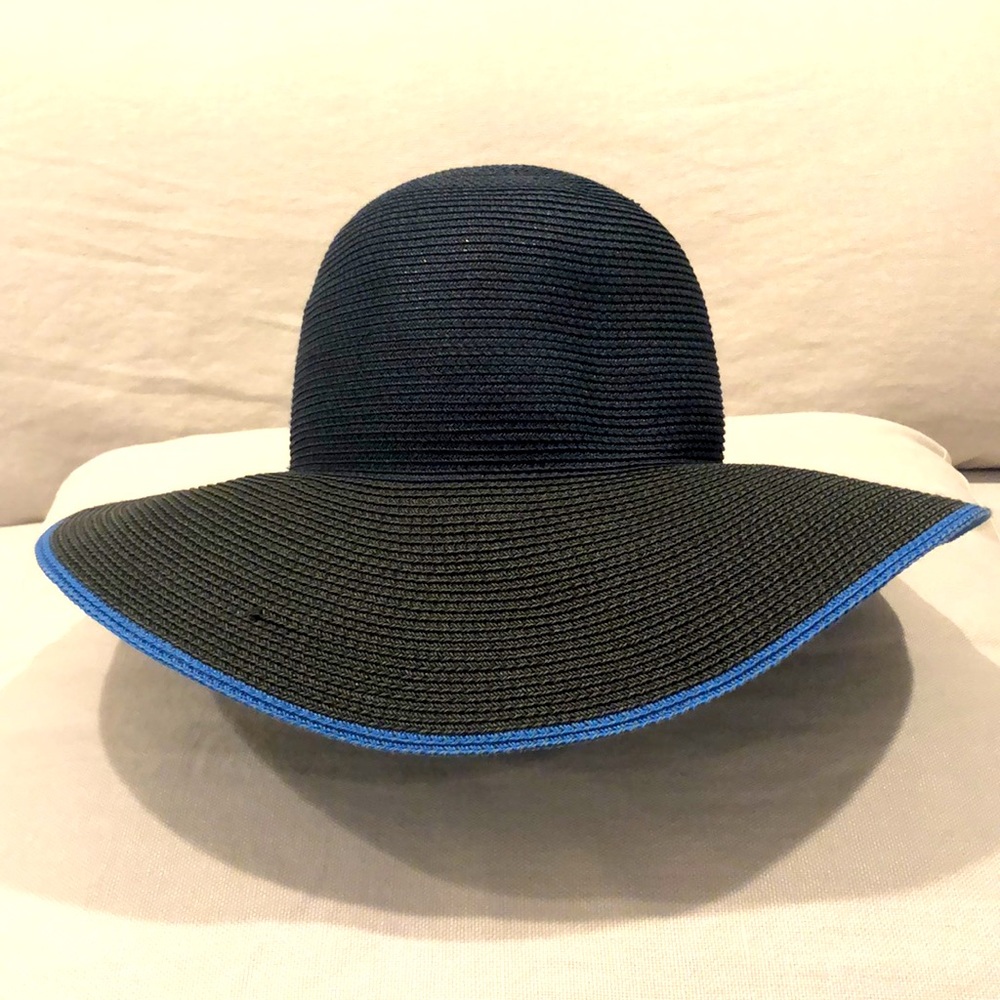 Rag & Bone Black & Blue Straw Hat